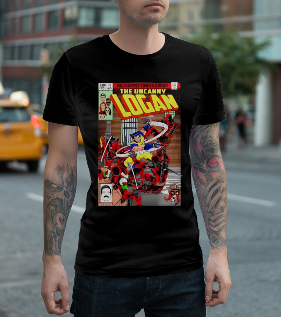 The Uncanny Logan vs Deadpools Multiverse Comics Group T-Shirt