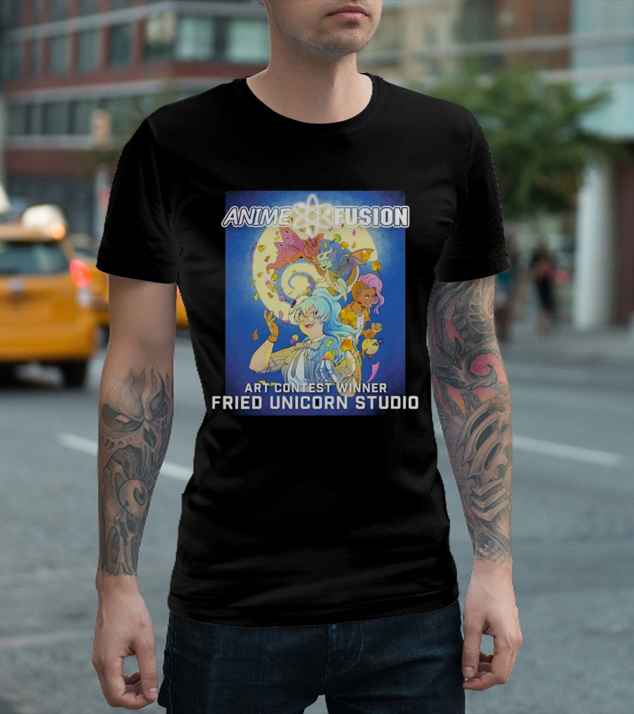 Anime Fusion Fried Unicorn Studio Art Contest Winner T-Shirt