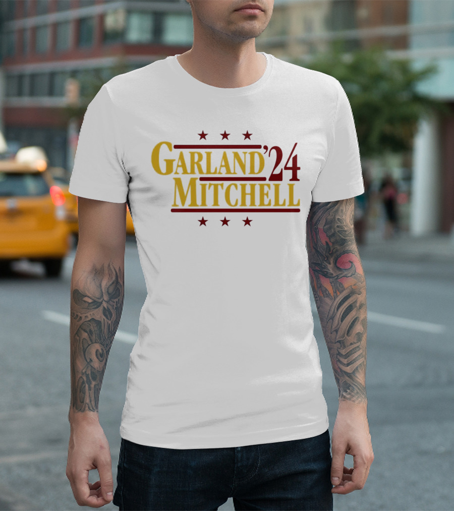 Garland Mitchell '24 Cleveland Cavaliers Darius Garland and Donovan Mitchell T-Shirt