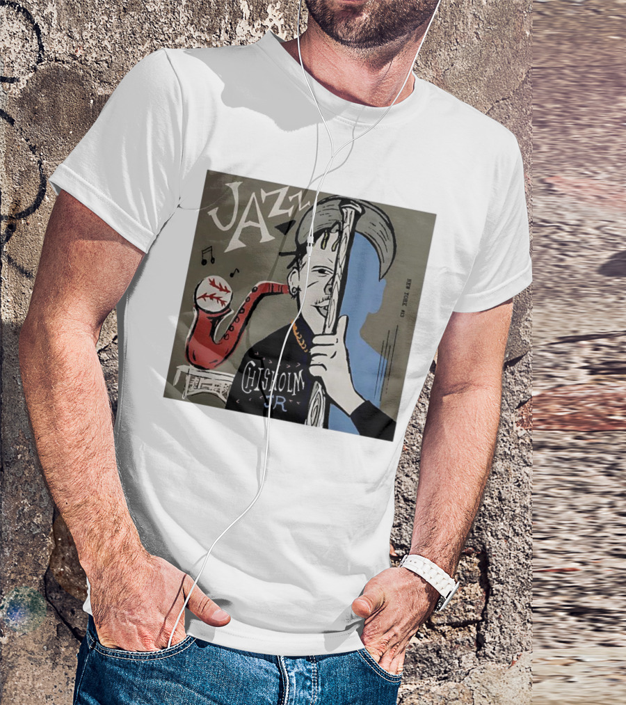 Jazz Chisholm Jr New York Jazz Music Baseball Saxophone T-Shirt