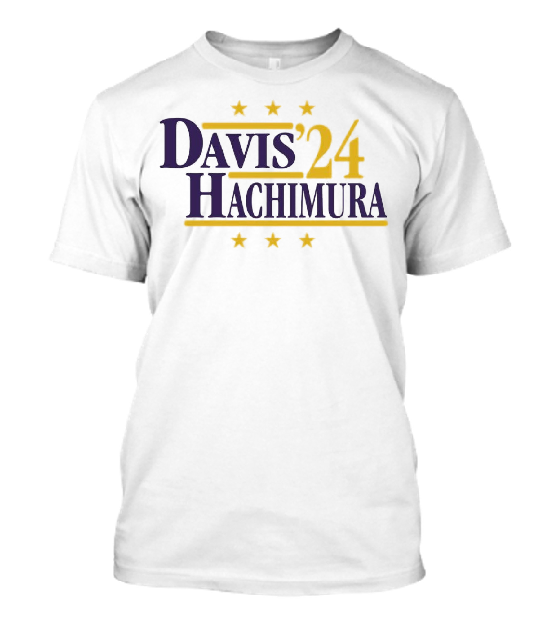 Los Angeles Lakers Davis '24 Hachimura Stars T-Shirt
