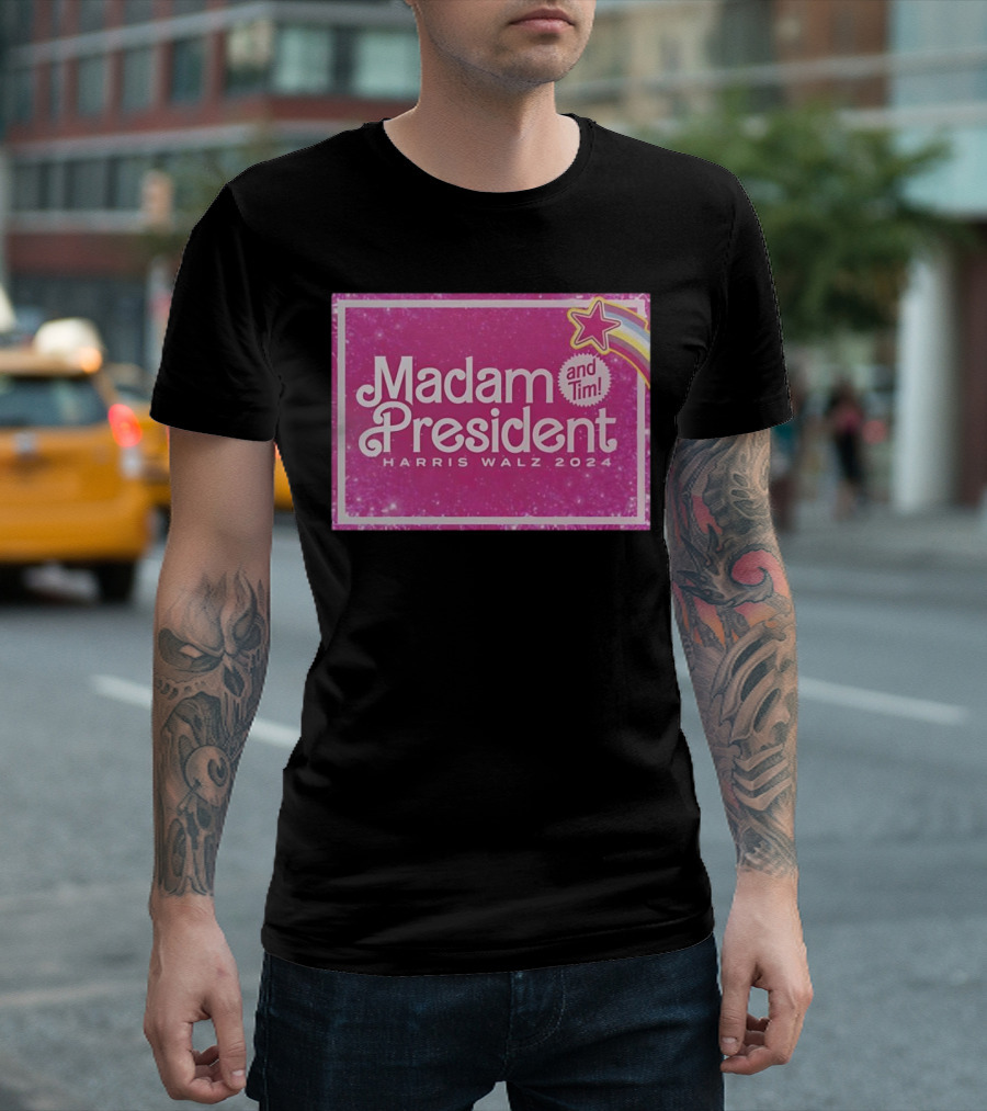 Madam President And Tim Harris Walz 2024 Star T-Shirt
