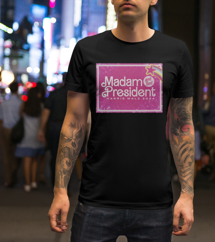 Madam President And Tim Harris Walz 2024 Star T-Shirt