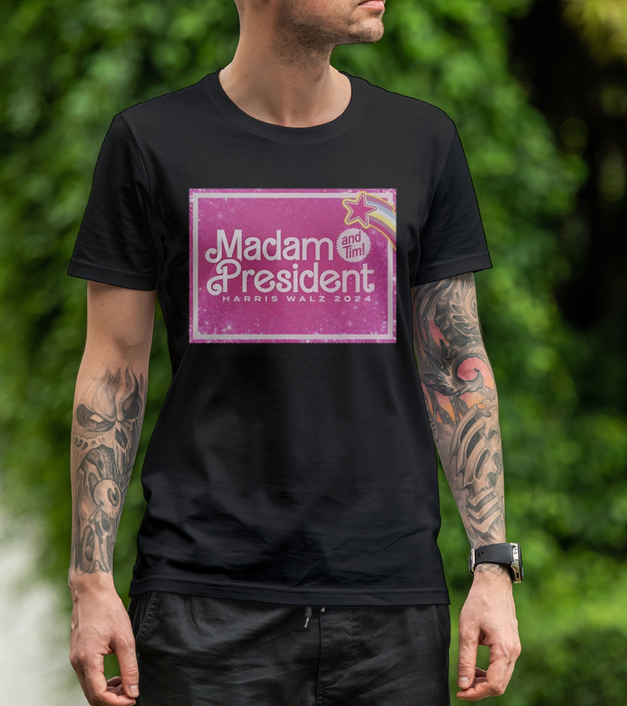 Madam President And Tim Harris Walz 2024 Star T-Shirt