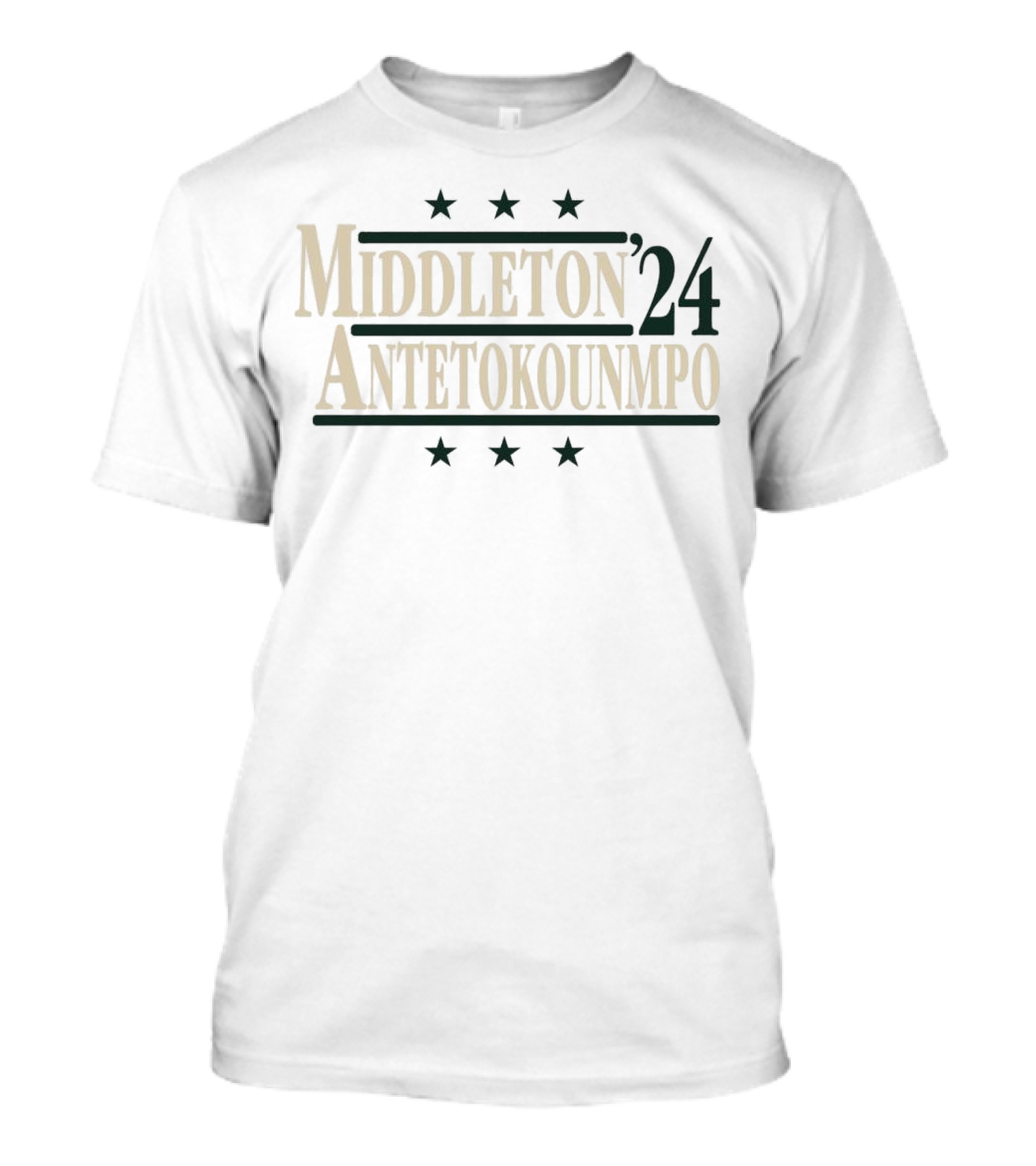 Middleton Antetokounmpo 24 Milwaukee Bucks T-Shirt