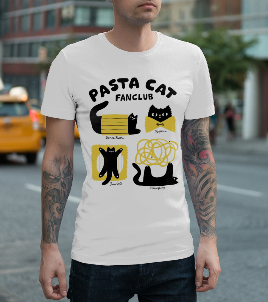 Pasta Cat Fanclub Penne Purrter ZitiFeline Pawrioli Meowgetty T-Shirt