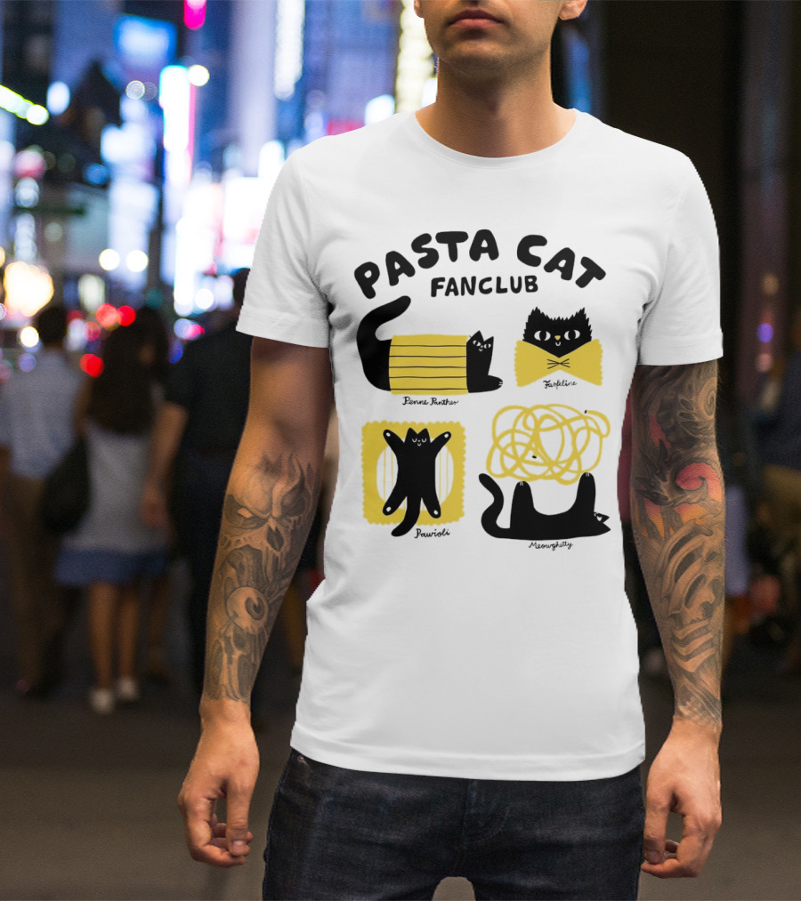 Pasta Cat Fanclub Penne Purrter ZitiFeline Pawrioli Meowgetty T-Shirt
