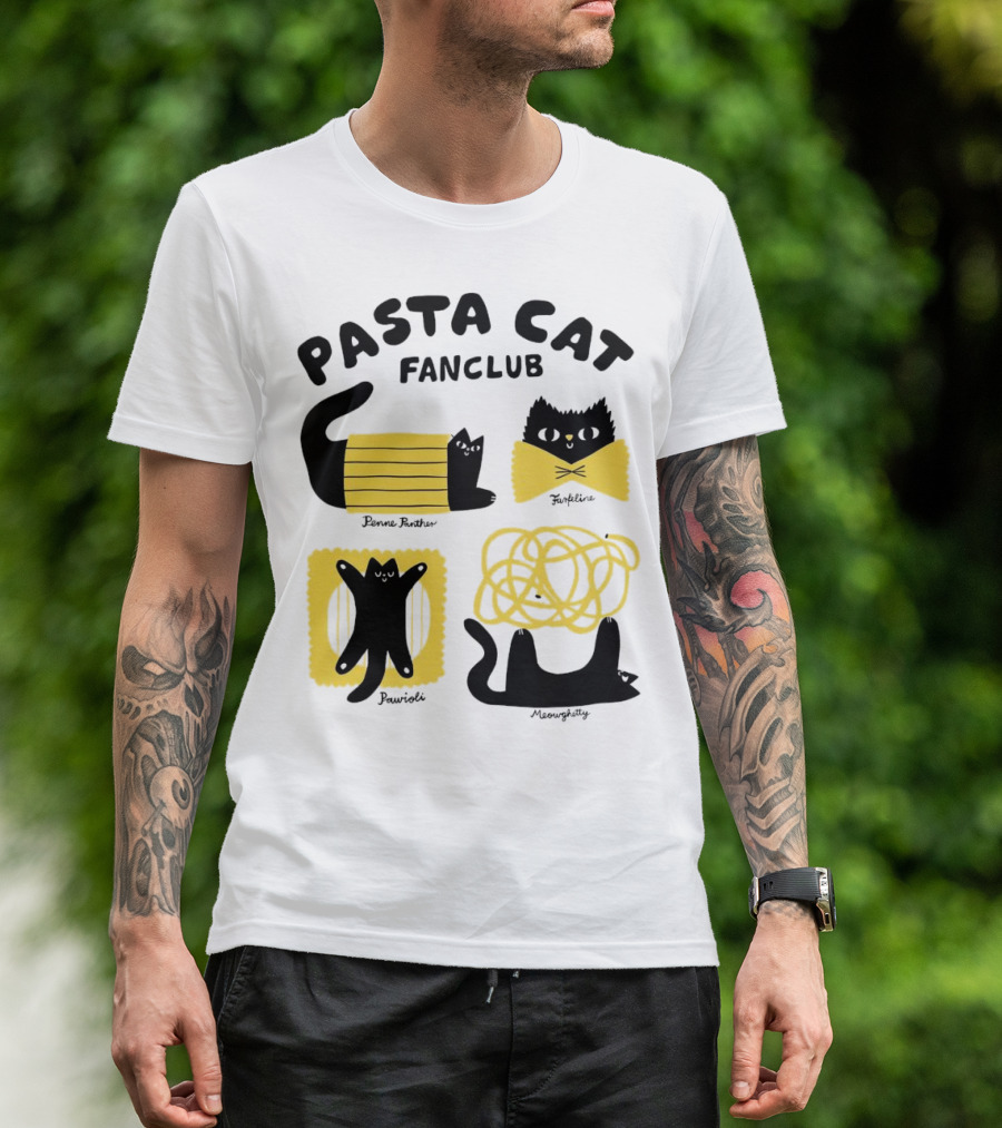 Pasta Cat Fanclub Penne Purrter ZitiFeline Pawrioli Meowgetty T-Shirt