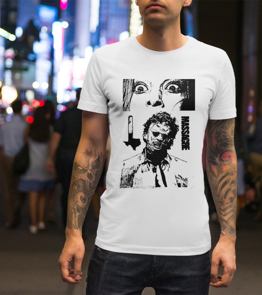 San Antonio Sharpist Texas Chainsaw Massacre Horror Face Knife Texas T-Shirt
