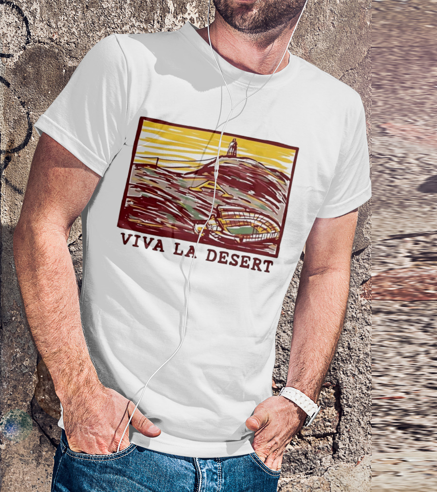 Viva La Desert Desert Stadium Arena Landmark Hilltop Stadium T-Shirt