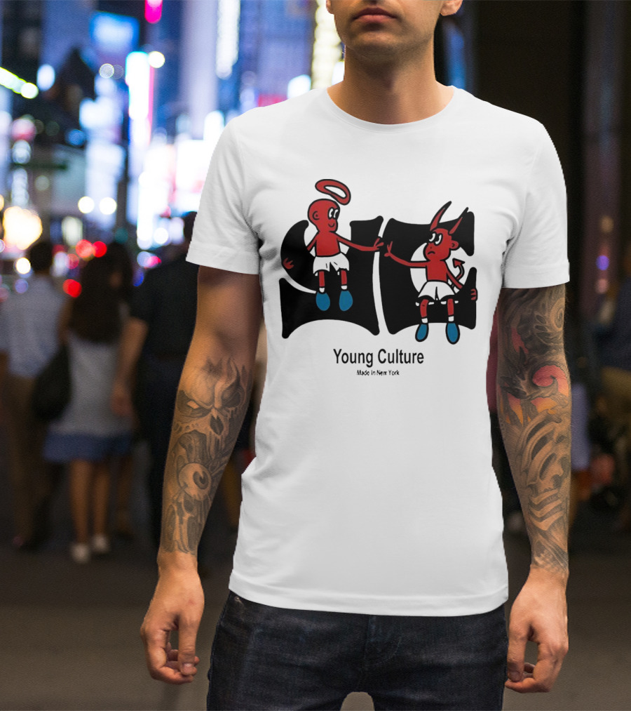 Young Culture Made In New York Best Buds Angel Devil Duo T-Shirt
