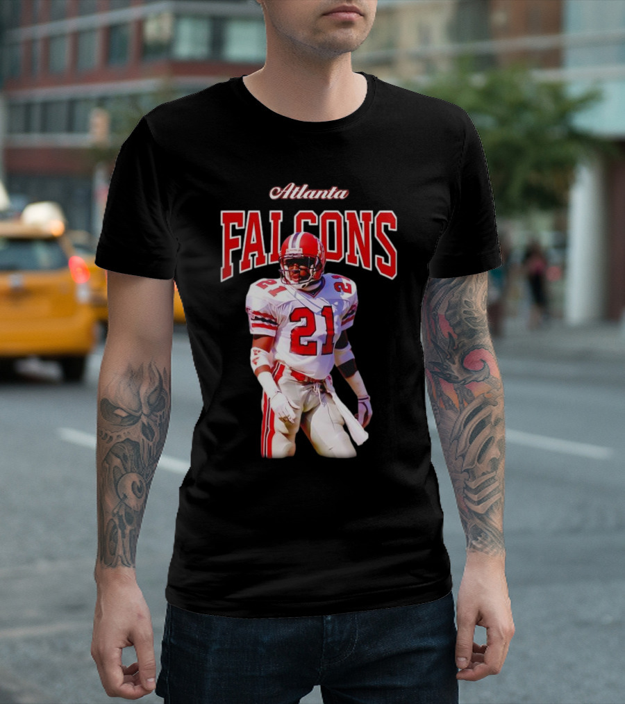 Atlanta Falcons Deion Sanders Retired Player 21 Sideline Legend T-Shirt