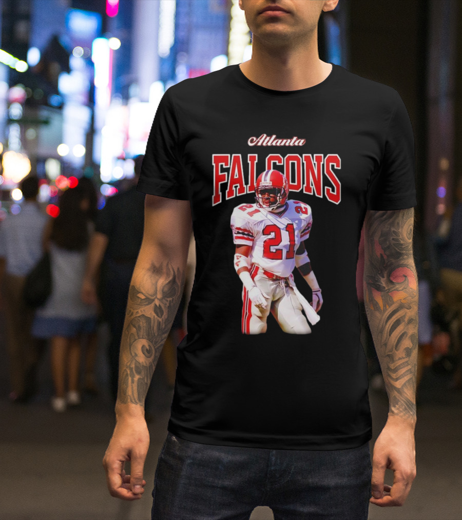 Atlanta Falcons Deion Sanders Retired Player 21 Sideline Legend T-Shirt