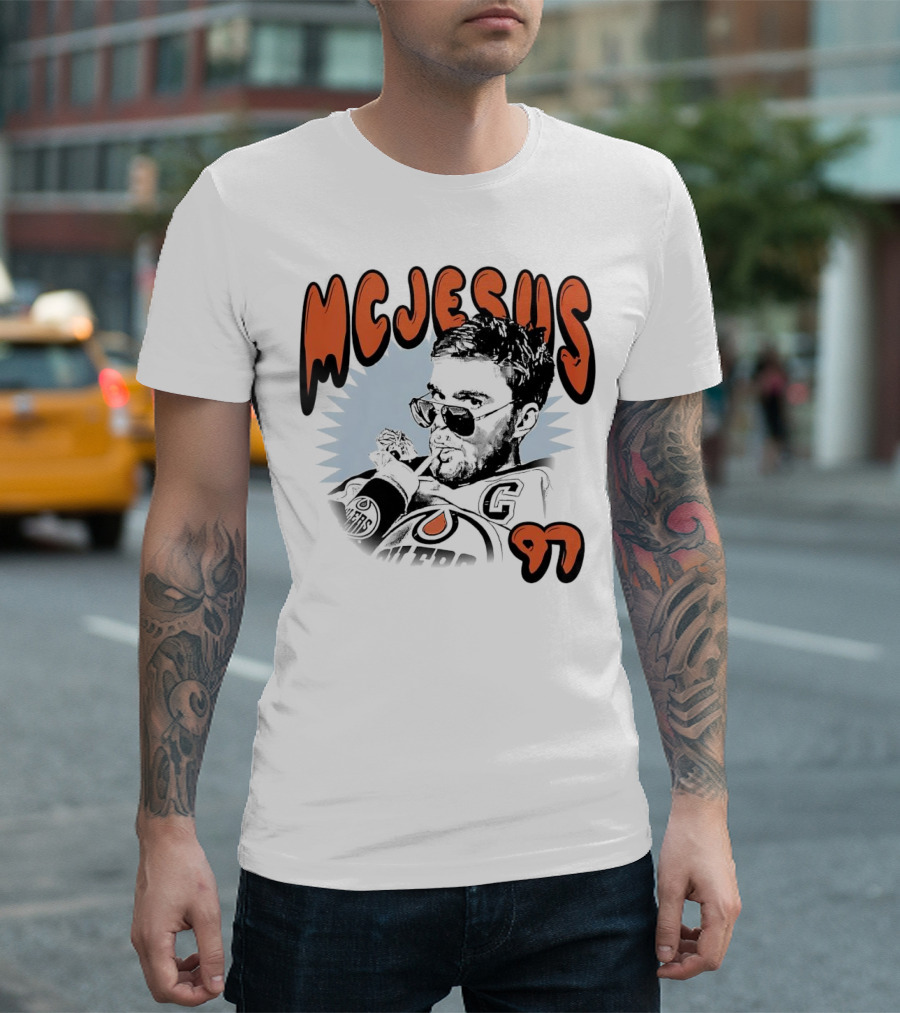 Edmonton Oilers McJesus 97 Connor McDavid T-Shirt
