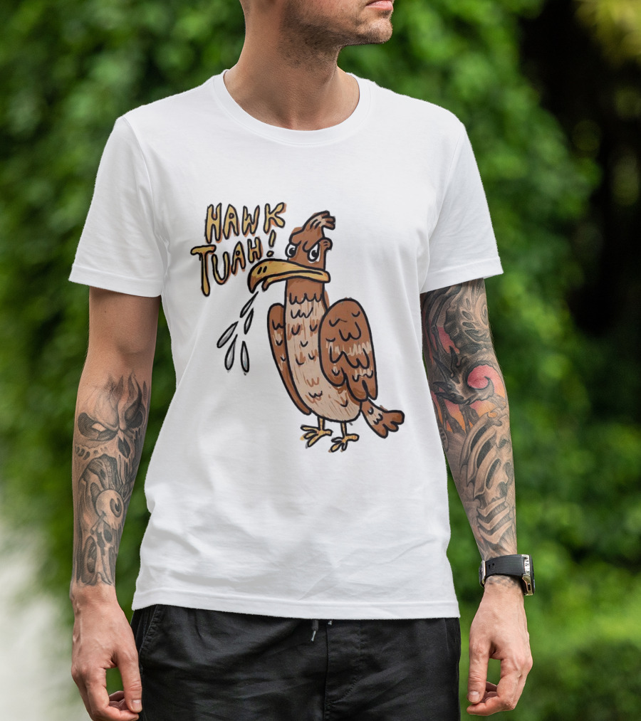 Hawk Tuah Tough Angry Bird With Spilled Ink T-Shirt