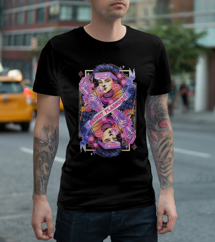 Jubilation Lee Energy Plasmoids Colorful Playing Card T-Shirt