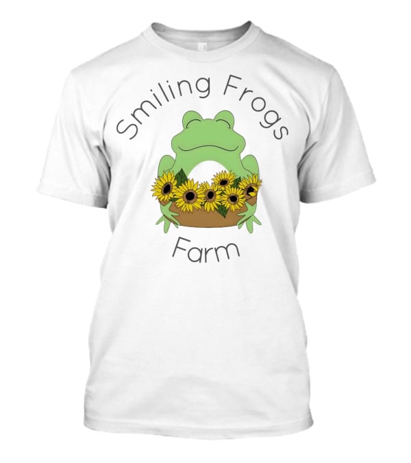 Smiling Frogs Farm Sunflowers Frogs T-Shirt