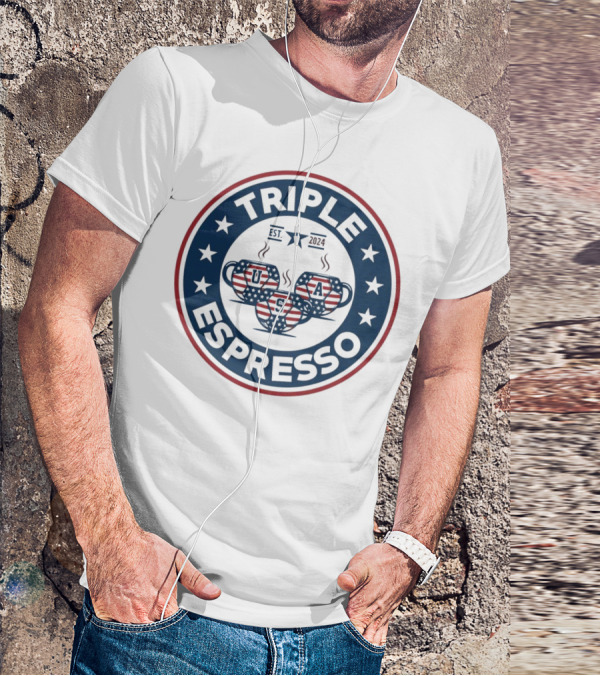 Triple Espresso USWNT American Flag Est T-Shirt