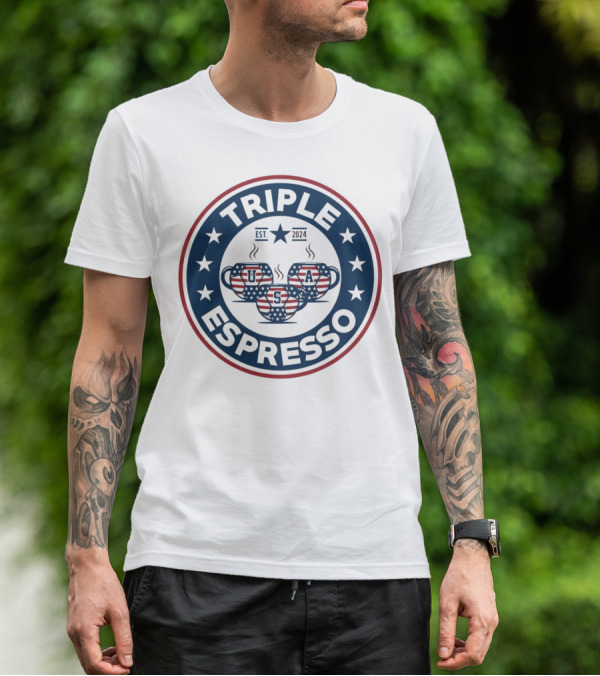 Triple Espresso USWNT American Flag Est T-Shirt