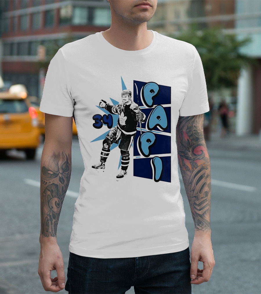 Toronto Maple Leafs Auston Matthews 34 Papi Hockey Legend T-Shirt