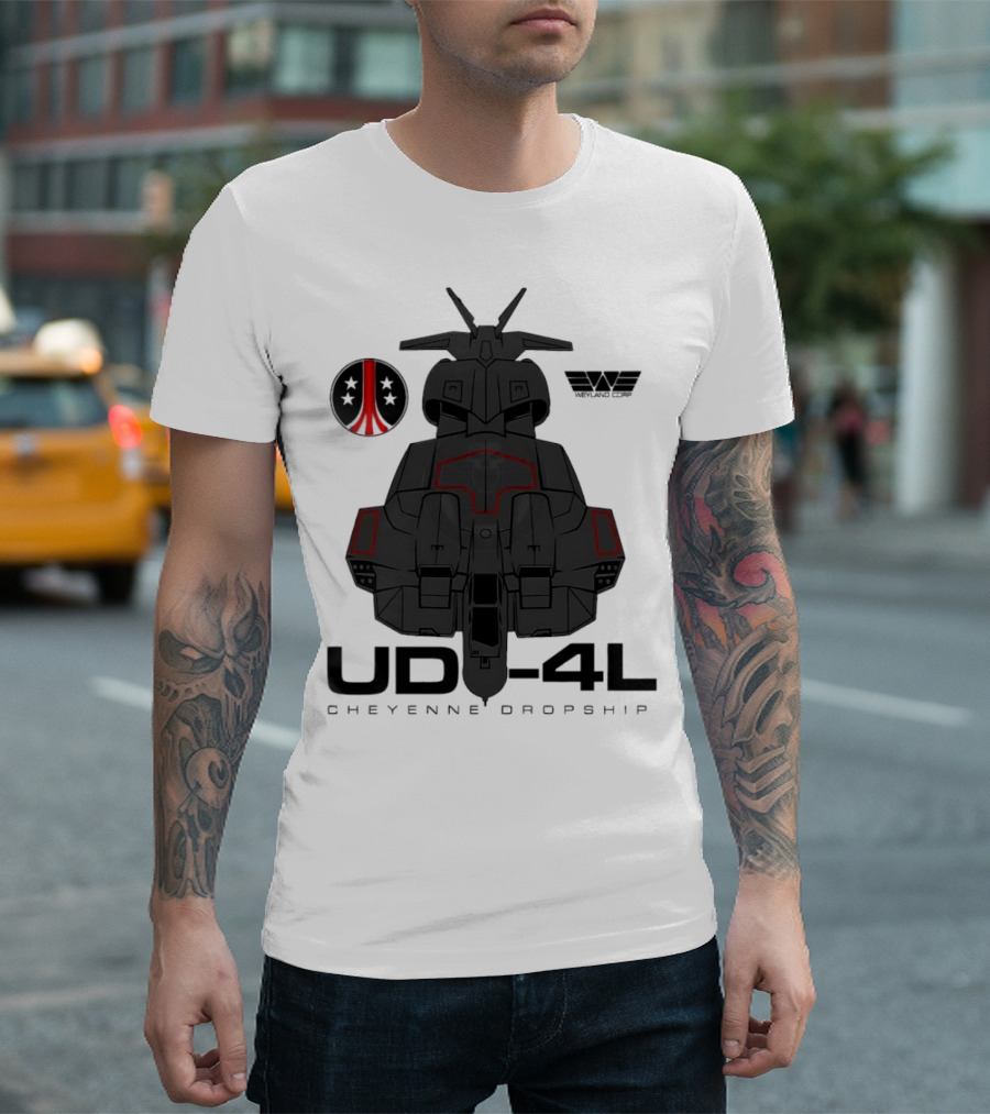 Alien UD-4L Cheyenne Dropship Weyland Yutani Corporation Badge T-Shirt