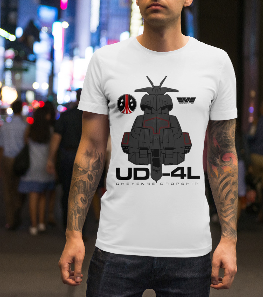 Alien UD-4L Cheyenne Dropship Weyland Yutani Corporation Badge T-Shirt
