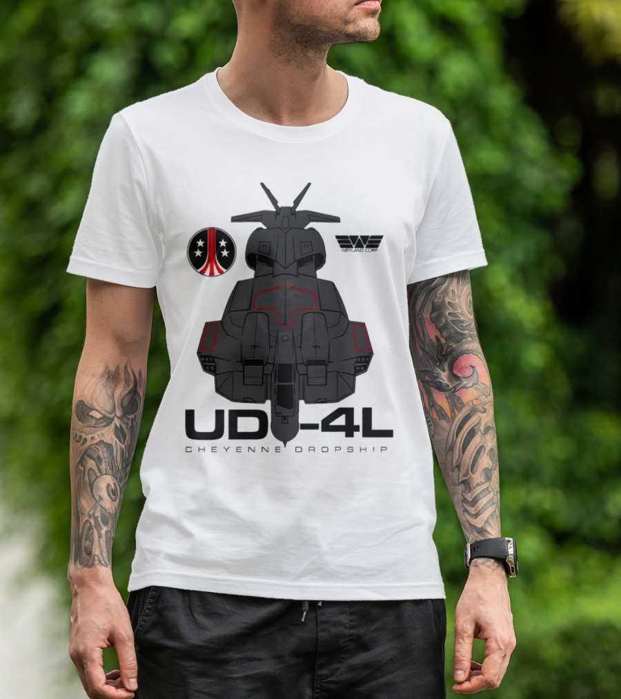 Alien UD-4L Cheyenne Dropship Weyland Yutani Corporation Badge T-Shirt
