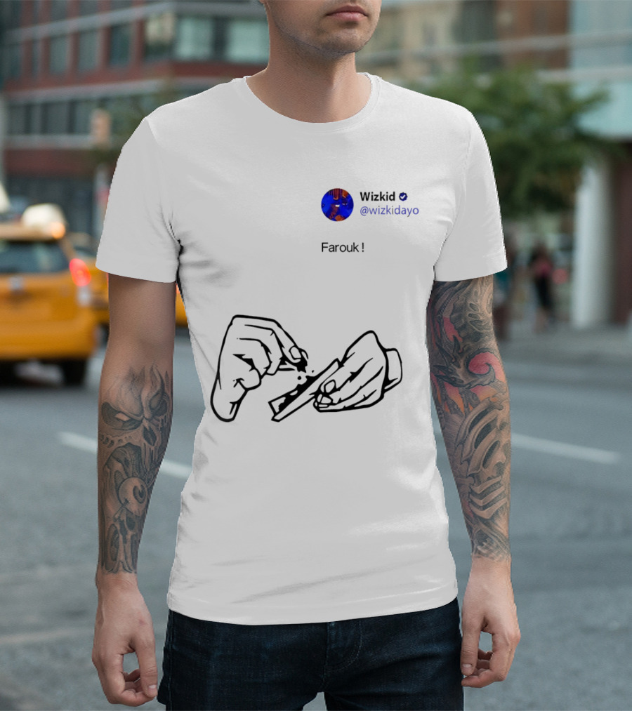 Wizkid @wizkidayo Farouk Godson Wear Hands Rolling T-Shirt