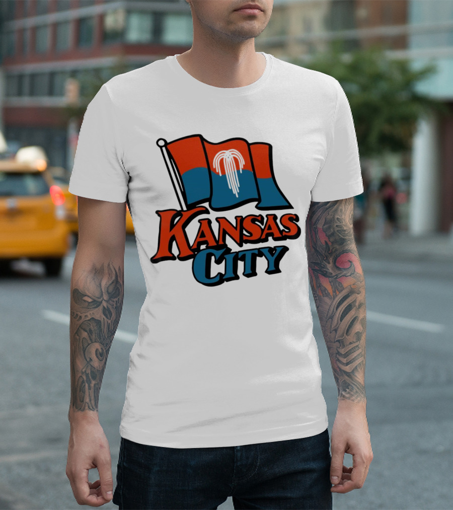 Kansas City Flag with Orange and Blue T-Shirt