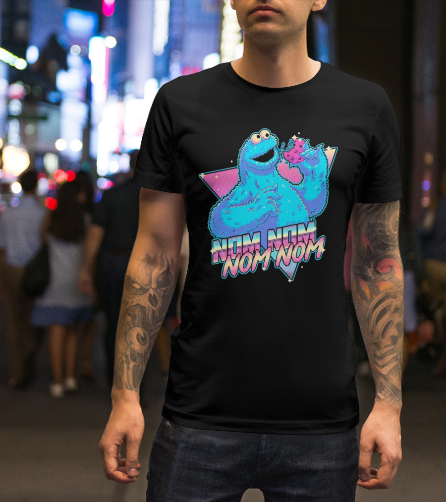 Nom Nom Nom Monster Who Loves A Cookie T-Shirt