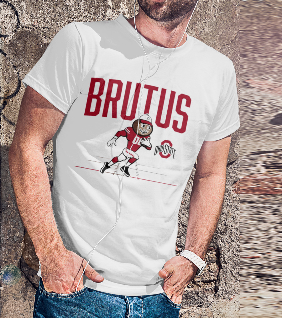 Brutus Ohio State Buckeyes 00 Running Mascot T-Shirt
