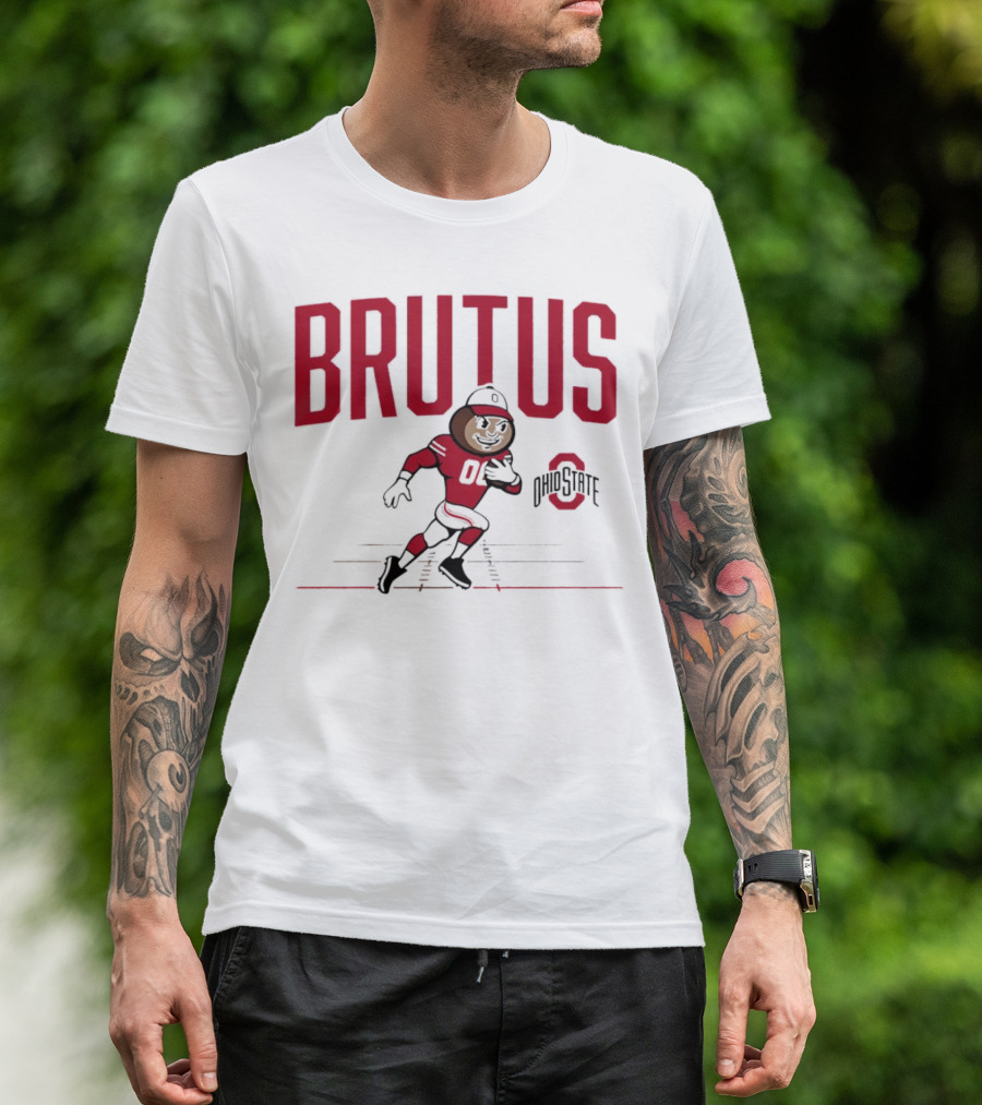 Brutus Ohio State Buckeyes 00 Running Mascot T-Shirt