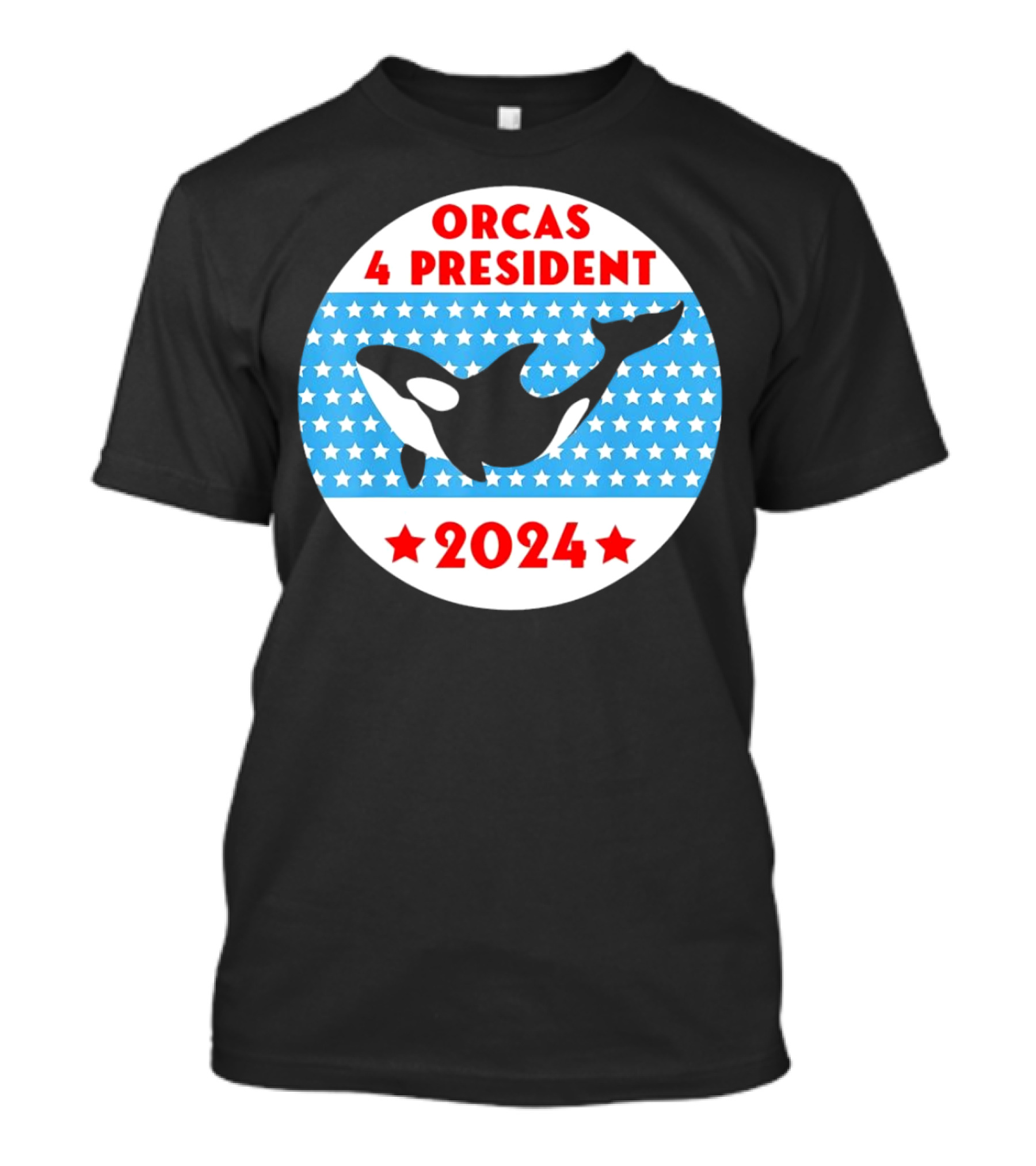 Orcas 4 President 2024 Whale Stars Circle T-Shirt
