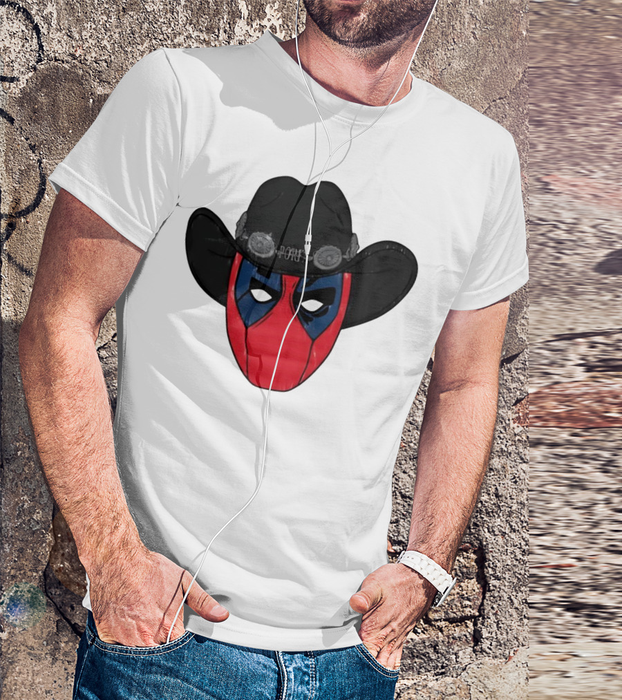 Por Favor Porfapool Deadpool Cowboy Hat Mask T-Shirt