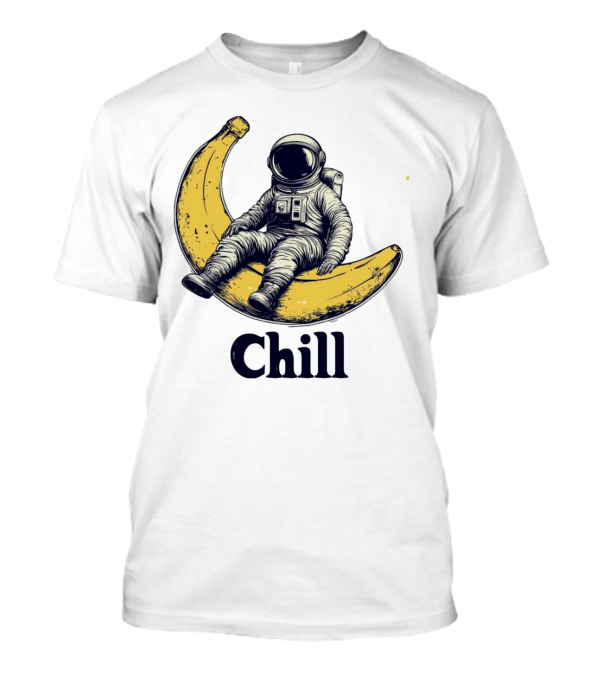 Astronaut Chill Sit On Moon Banana T-Shirt