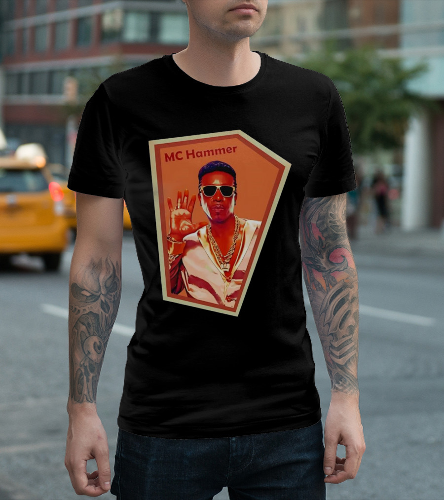 MC Hammer Retro Iconic Style Sunglasses Chains Wave Hand Gesture T-Shirt