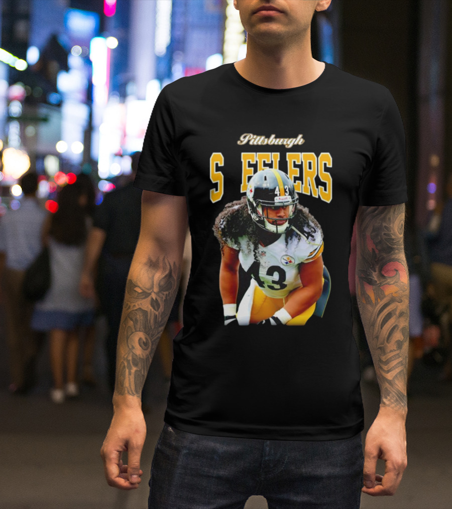 Pittsburgh Steelers Troy Polamalu Retired Player Number 43 Sideline T-Shirt
