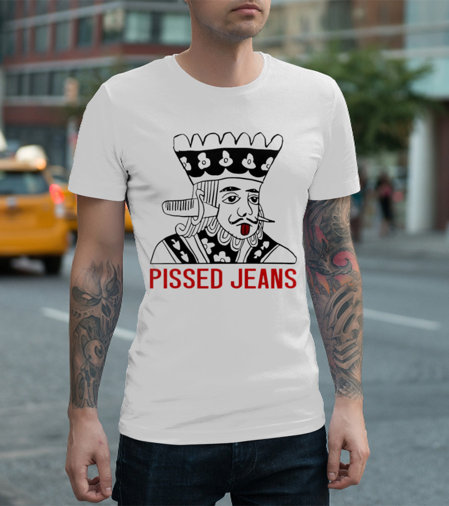 Pissed Jeans Playing Card King with Red-Tipped Tongue T-Shirt