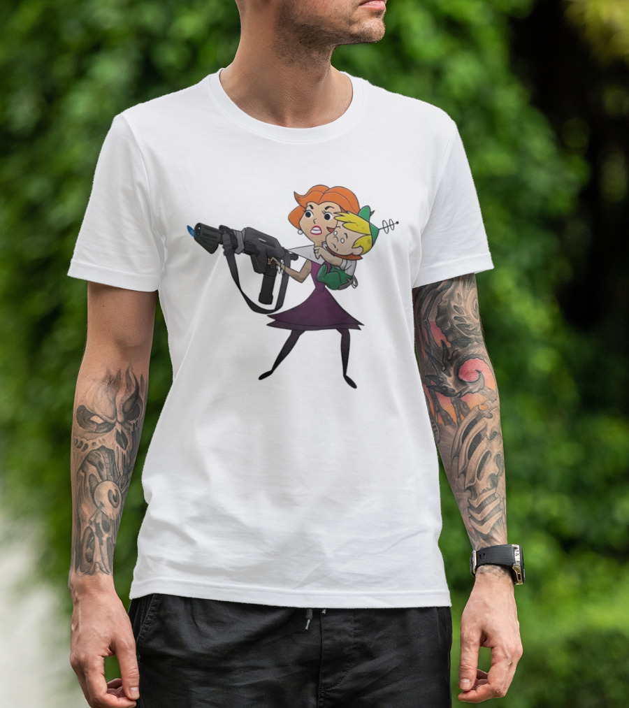 The Jetsons' Jane With Blaster Protecting Elroy Get Away From Him You B-word T-Shirt