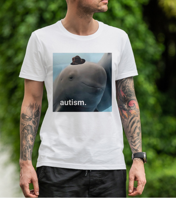 Autism Dolphin Meme With Hat T-Shirt