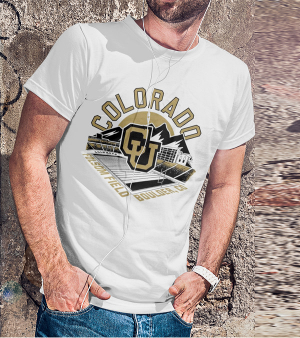 Colorado Buffaloes CU Folsom Field Boulder Stadium T-Shirt