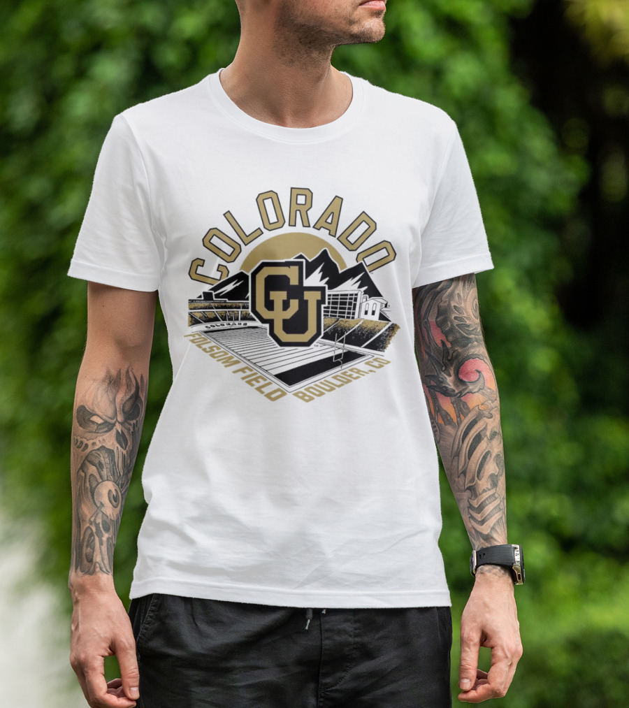 Colorado Buffaloes CU Folsom Field Boulder Stadium T-Shirt