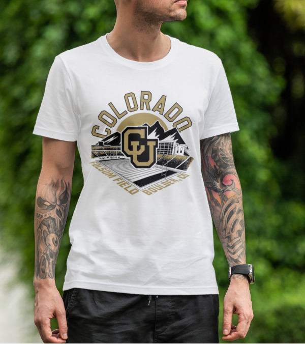 Colorado Buffaloes CU Folsom Field Boulder Stadium T-Shirt