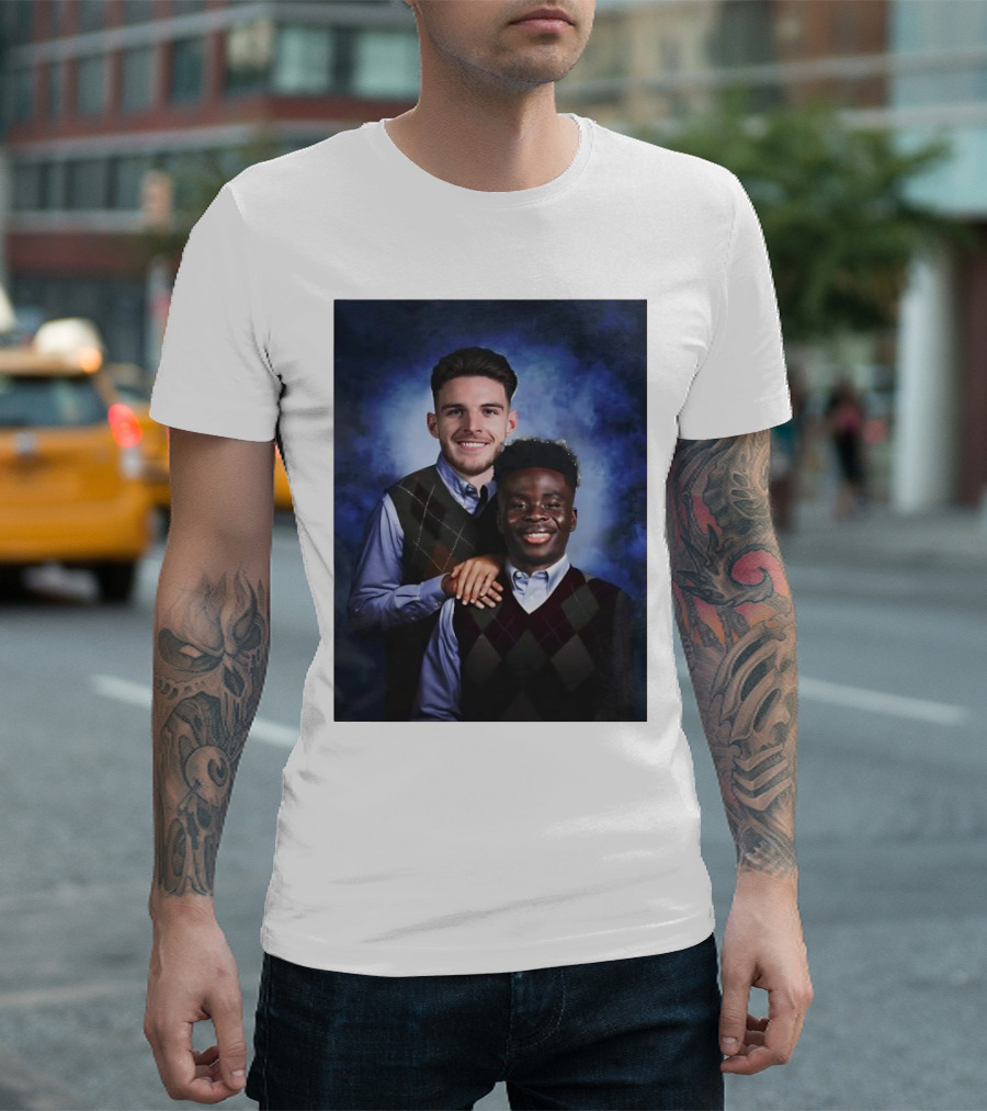 Declan Rice and Bukayo Saka Step Brothers Themed T-Shirt