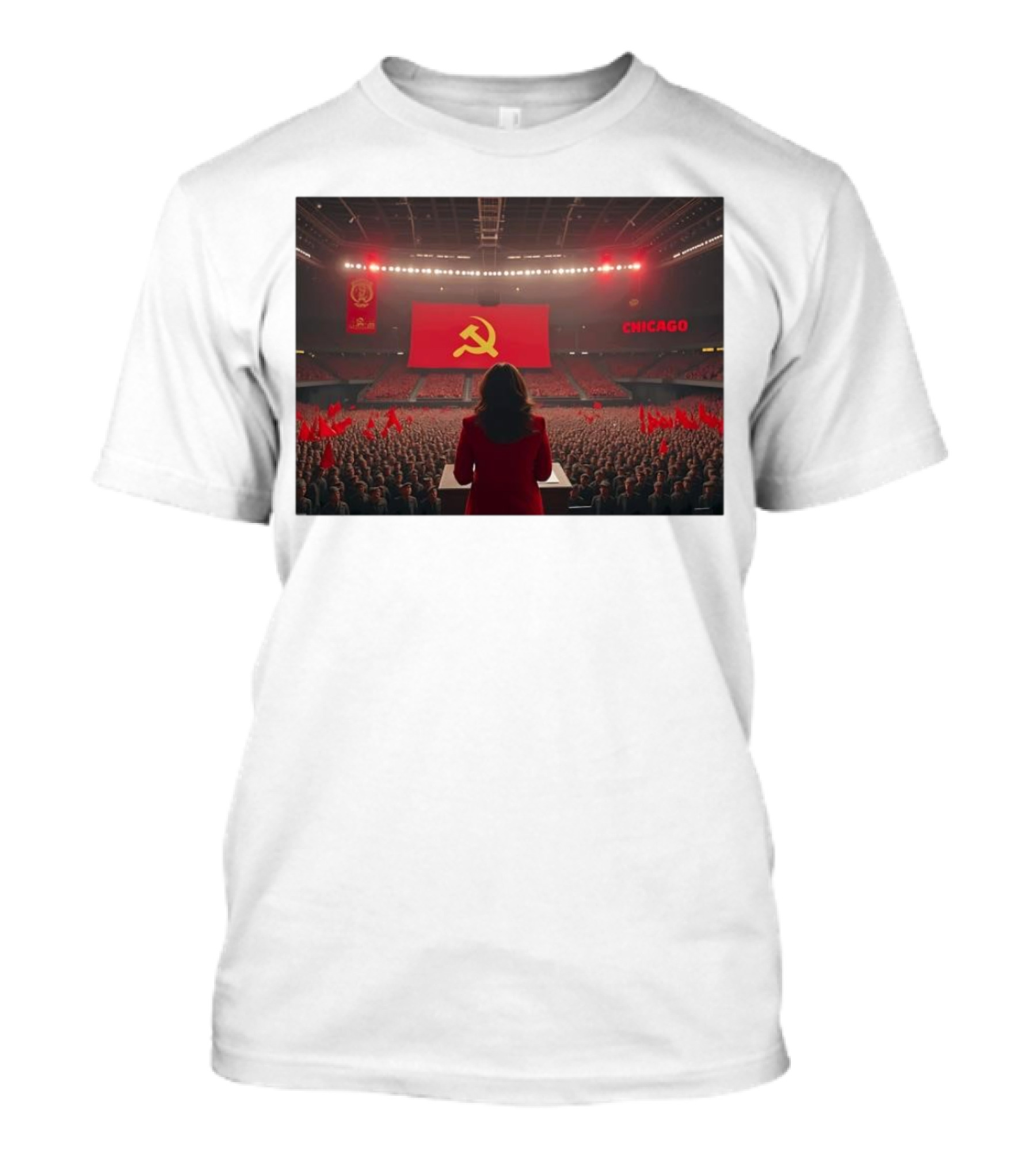 Kamala Harris Communism Chicago 2024 Soviet Symbol Rally T-Shirt