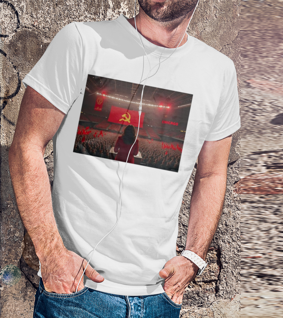 Kamala Harris Communism Chicago 2024 Soviet Symbol Rally T-Shirt