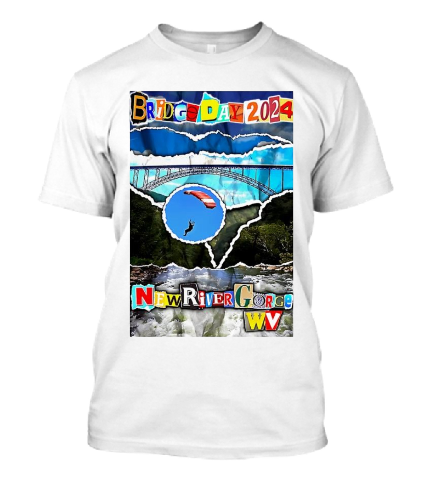 Bridge Day 2024 New River Gorge WV Parachuting Adventure T-Shirt