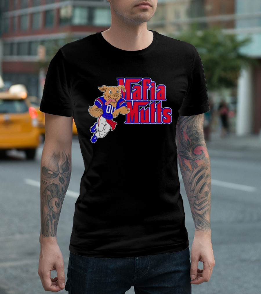 Buffalo Bills Mafia Mutts 01 Football Dog Cartoon T-Shirt
