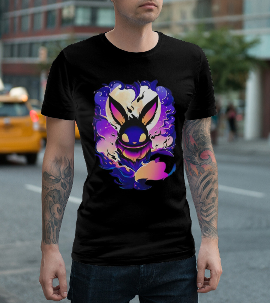 Eevee Darkness Cosmic Evolution Fantasy Anime T-Shirt