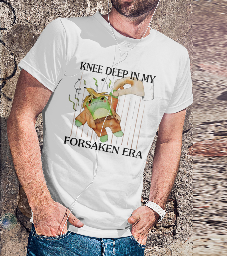 Knee Deep In My Forsaken Era Frog In Banana Peel T-Shirt